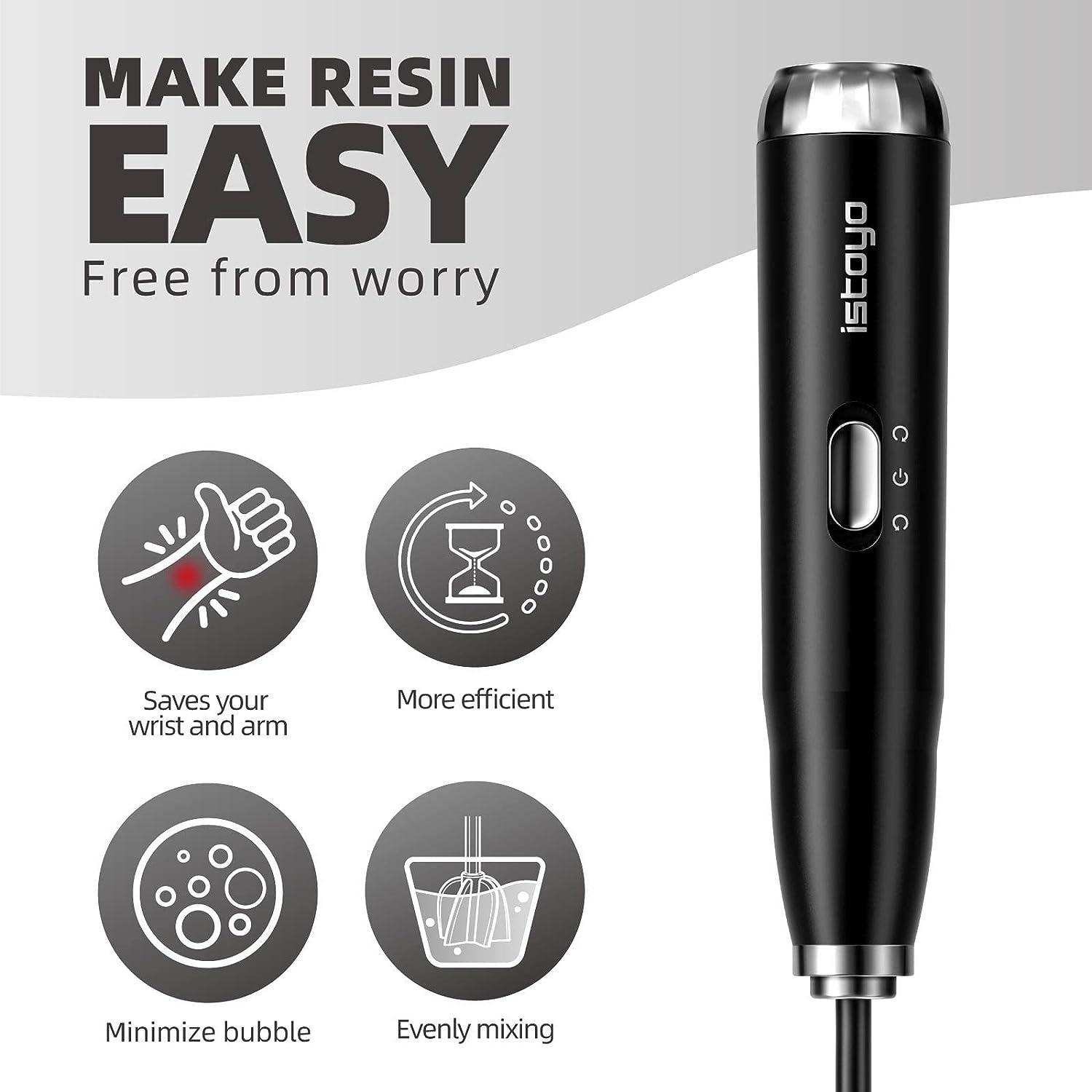 Resin Mixer Electric For Epoxy Handheld Battery Epoxy Mixer For Minimizing  Bubbles Epoxy Resin Mixer With