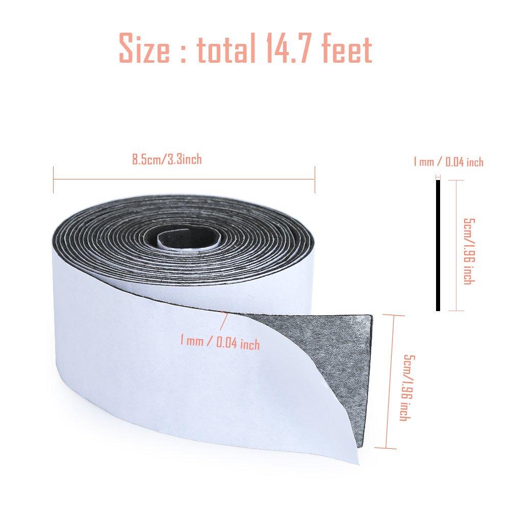 Pllieay 1 Pack Felt Tape in Self Adhesive Polyester Felt Tape Furniture Felt  Strips 1.96 inch x 0.04 inch x 14.7 feet for Furniture and Hard Surfaces  176.4 x 1.96 x 0.04 inch