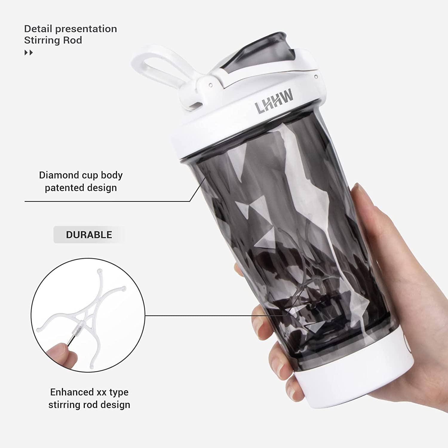 LHHW Electric Protein Shaker Bottle, Rechargeable BPA Free Blender Cup