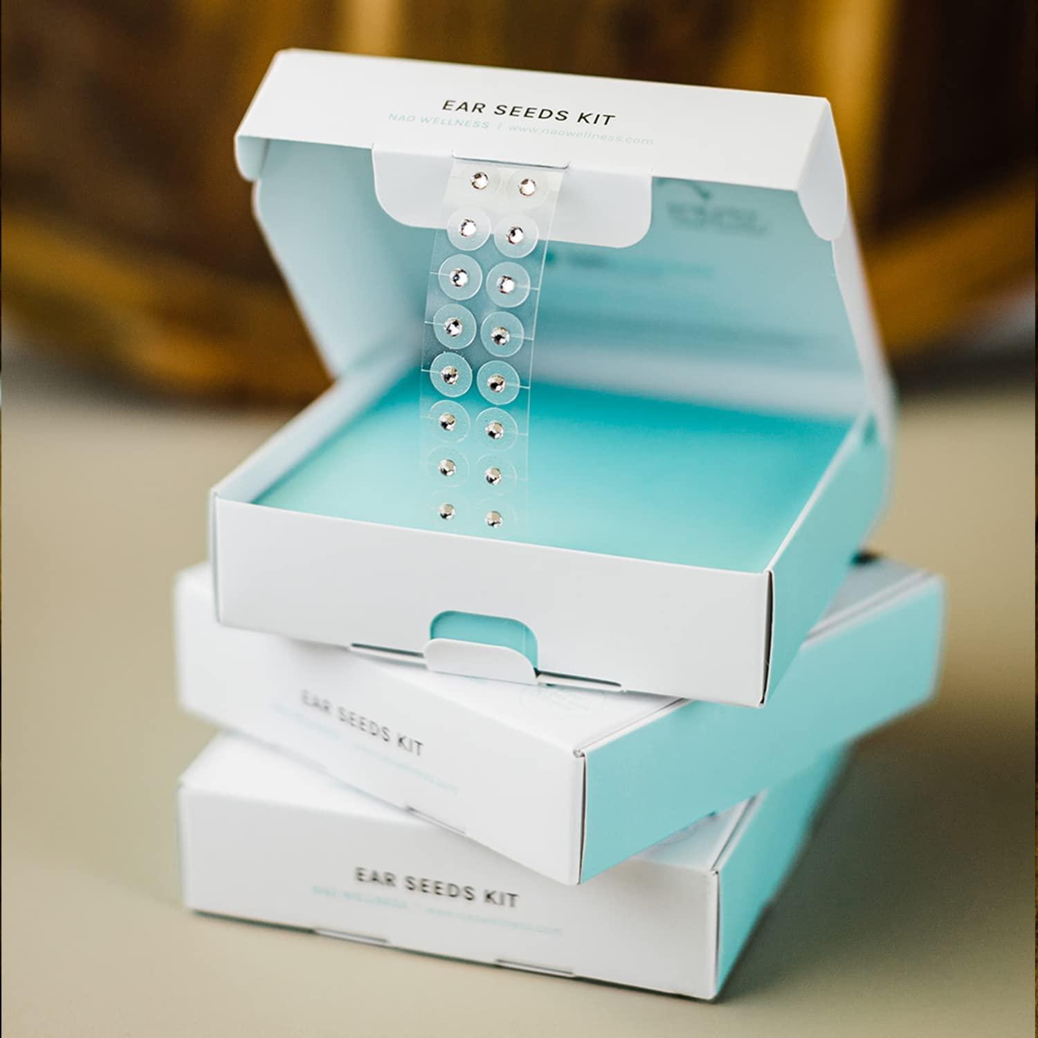 NAO Wellness Swarovski Ear Seeds Acupuncture Kit 20 Crystal Beads for
