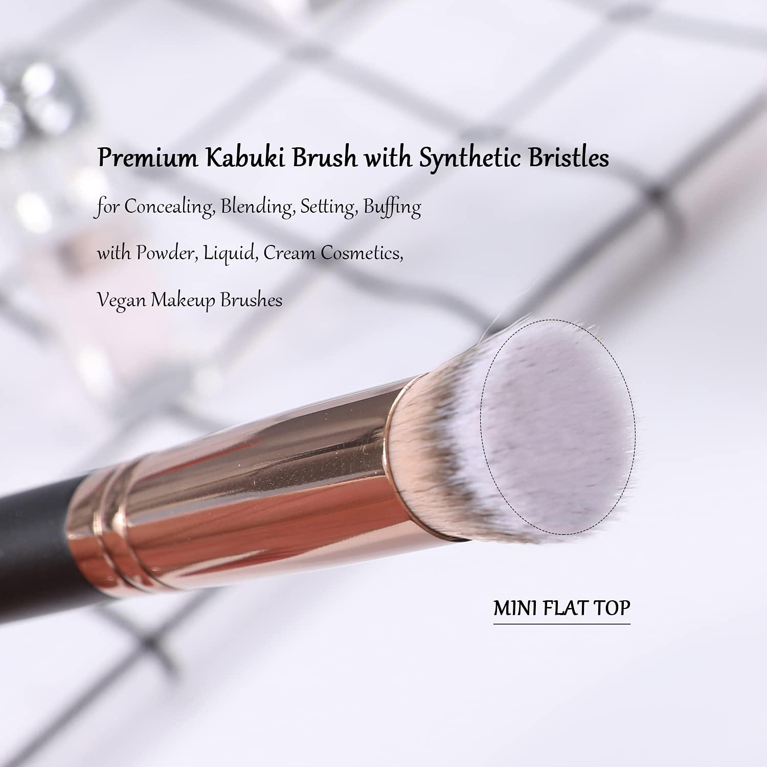 ENERGY Kabuki Brushes Set Mini Flat Top Kabuki Brush and Slant