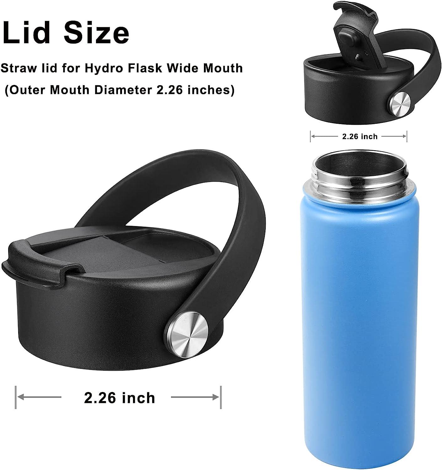 Straw Lid for Hydro Flask Wide Mouth, Lids with Straw for Hydroflask 12 16  18 20 32 40 oz Wide Mouth, Replacement Straw Cap for Hydroflask, Top Sport