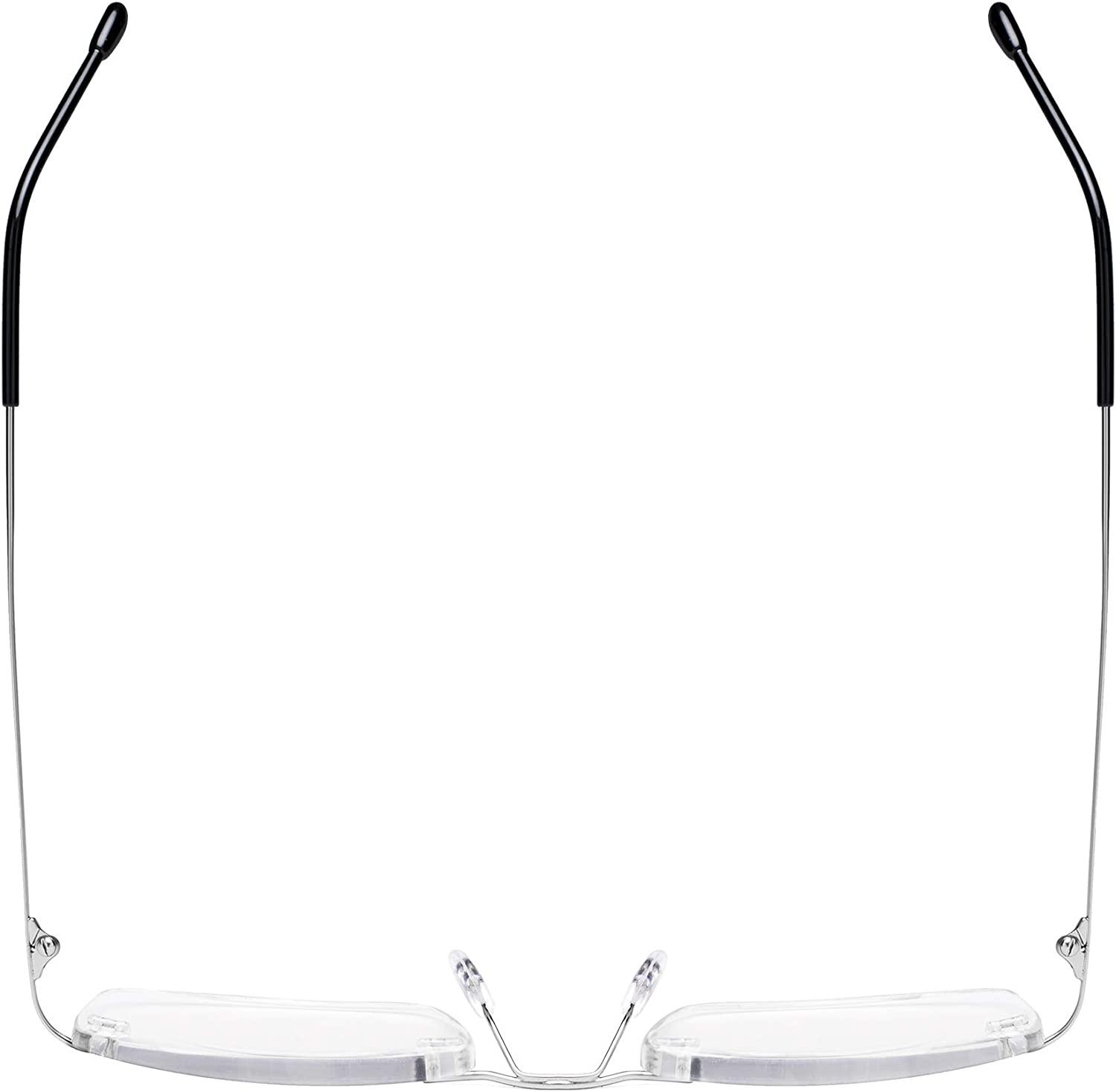 Eyekepper Men's Frameless Reading Glasses +3.00 Silver Rectangle