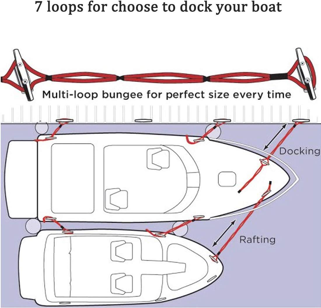 Boaton Boat Bungee Dock Lines, Quick and Easy Tying Boat Together