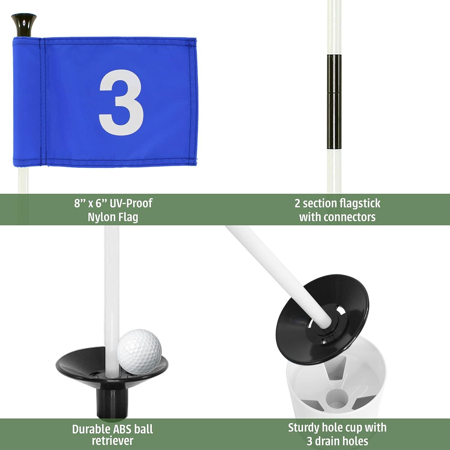 WATSY Golf Flagstick Practice Mini Putting Green Flags For Backyard