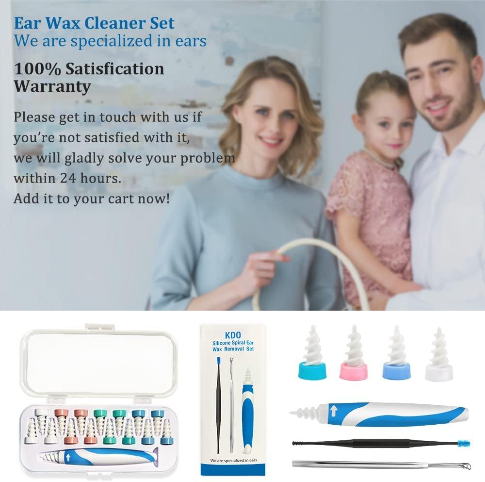 Q-Grips Earwax Remover 3 in 1 Ear-Wax-Removal-Tool Safe Silicone Q Grips  Ear Wax Remover Ear Cleaner Soft Q Twist Spiral Smart Reusable Q Grip Ear  Cleaning Kit 16 Replacement Tips for Adults