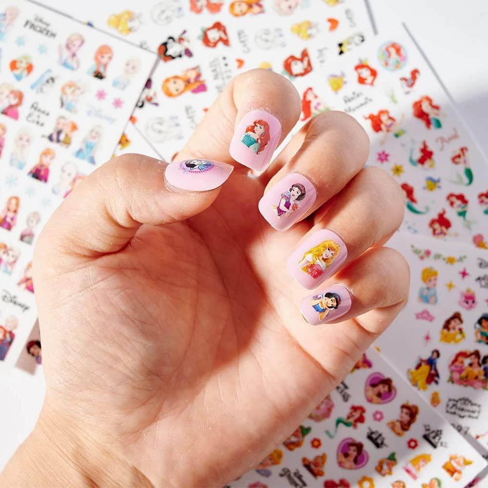 6 Sheets Kawaii Nail Art Stickers 3D Anime Design Nail Charms Cute Cartoon Nail Stickers Self