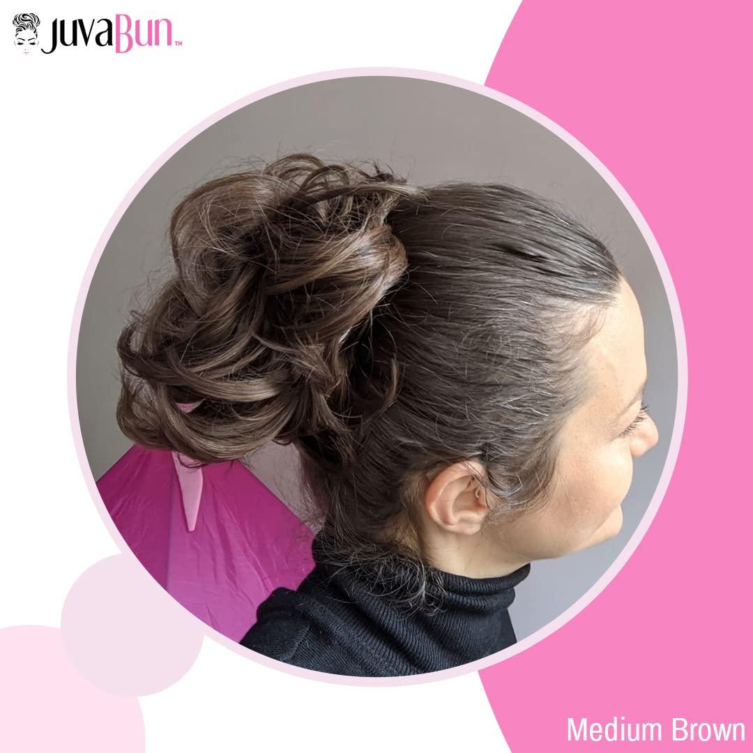 JuvaBun Messy Bun Hair Scrunchie – Hair Pieces for Women & Men Create Full  Updos for Events, Everyday Wear – Washable, Realistic, Synthetic Hair Bun,  Messy Bun Hair Piece Medium Brown