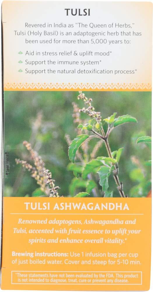 Organic India Calming Tulsi Herbal Tea Favorites Ashwagandha, Honey