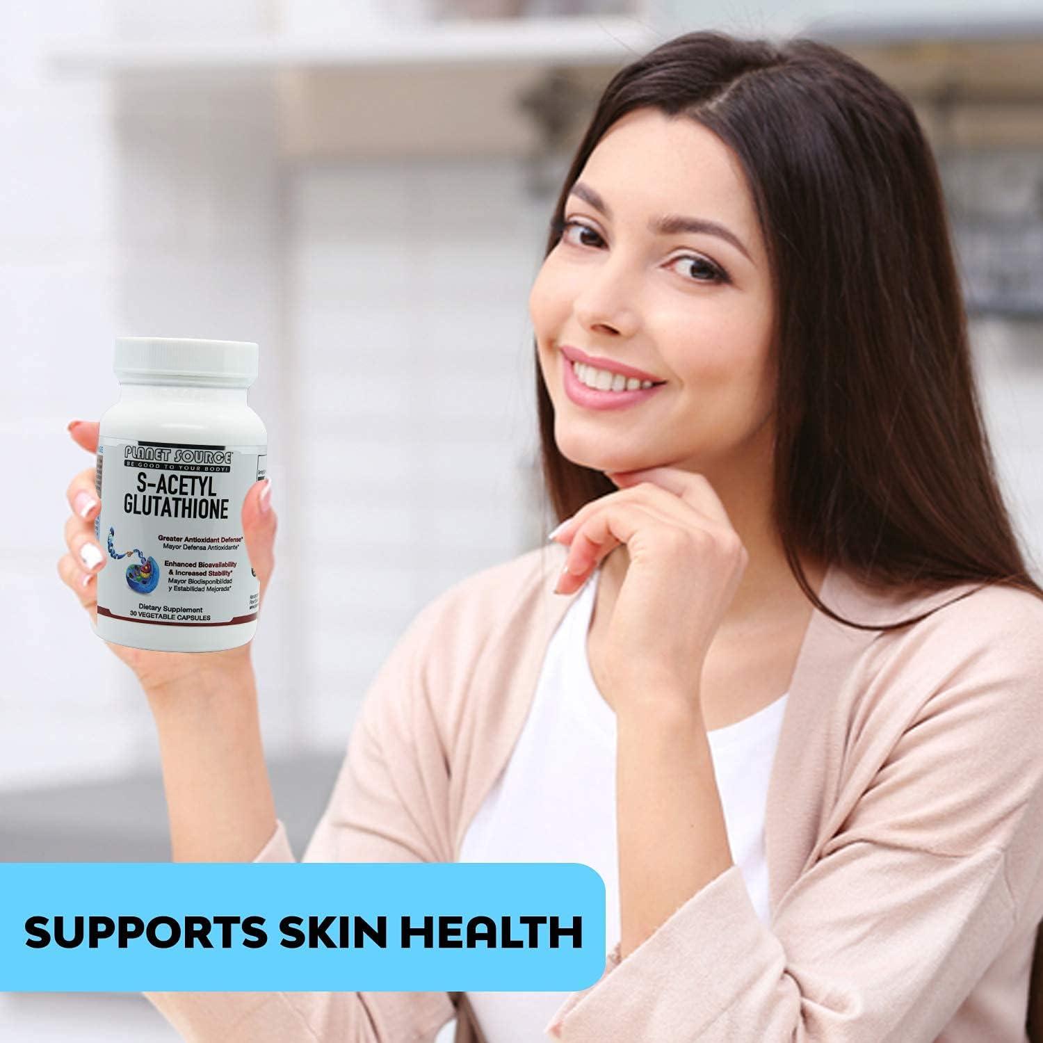 Planet Source S-Acetyl Glutathione Supplement - Best Detox for Healthy  Aging - High Absorption Vegetarian Capsules | Buy Now with Express  International Delivery