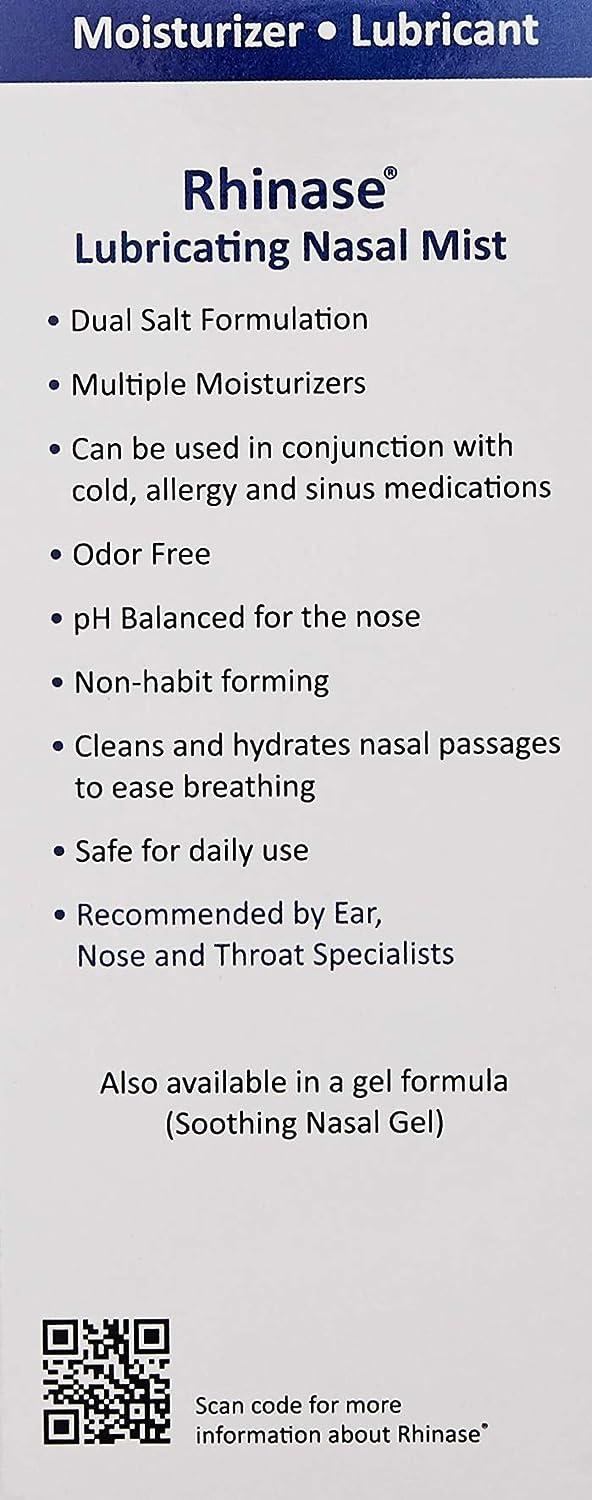Rhinase Allergy Relief Saline Nasal Spray Steroid Free Dual Wetting