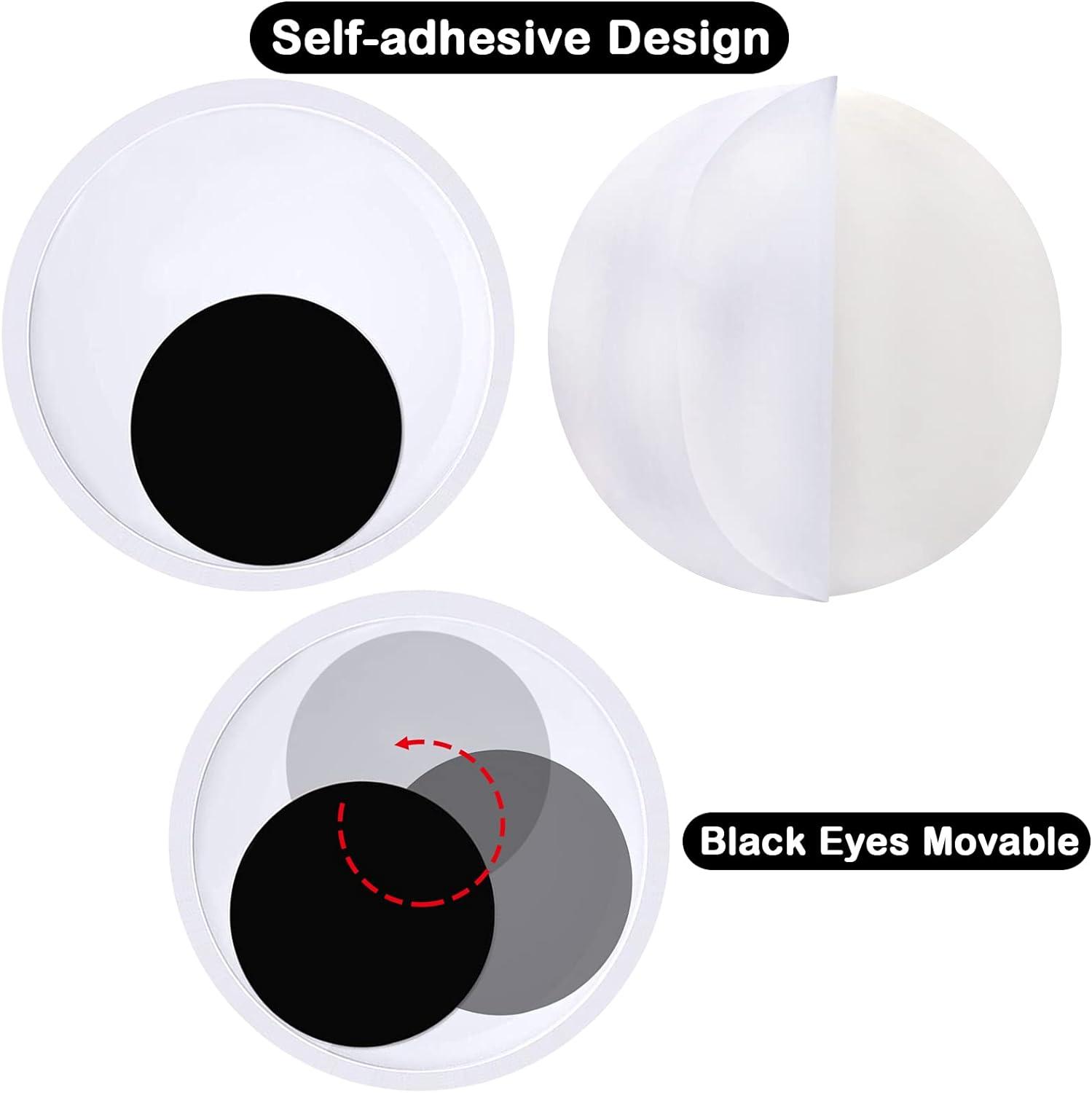 Cinvo 7 Inch Giant Googly Eyes Self Adhesive 18cm Big Wiggle Eyes Large Sticky  Eyes for Party Decorations Refrigerator Door Christmas Trees Lawns Car  Classroom DIY Craft Projects (Pack of 2) 18