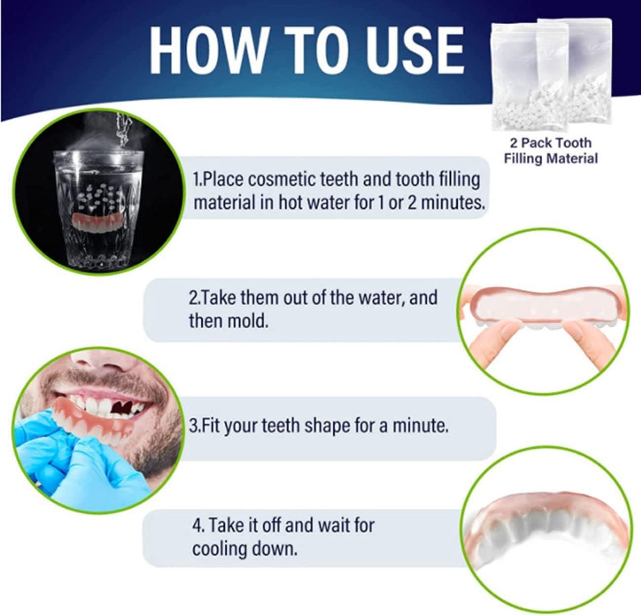 Three Temporary Tooth Repair Kits Thermal bonding Accessories Beads