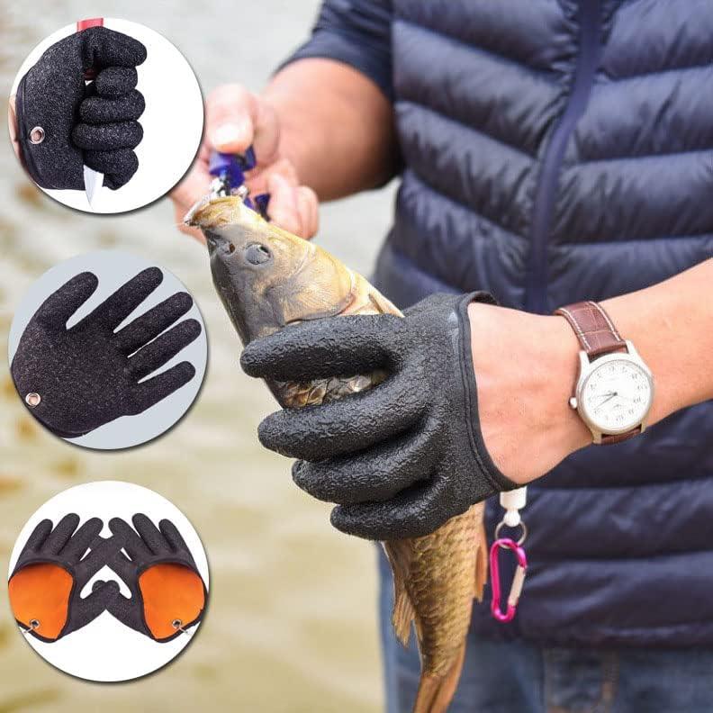 Eurmali 2Pcs Fishing Catching Gloves, Fishing Glove with Magnet Release,  Fisherman Professional Catch Fish Gloves, Anti-Slip Protect Hand from  Puncture Scrapes Waterproof Fishing Gloves
