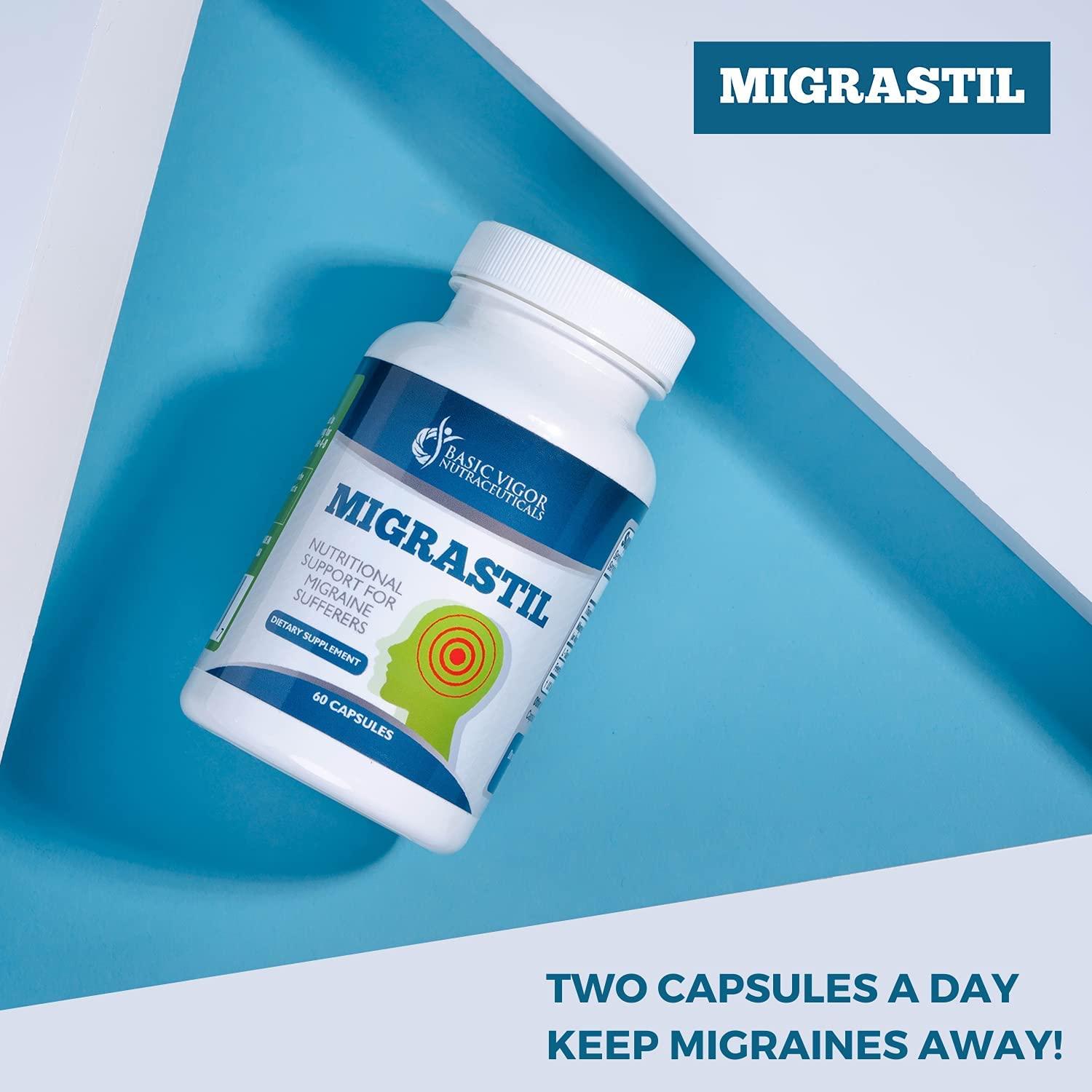 Migrastil Migraine Relief Capsules (60 ct) Natural Vegetarian