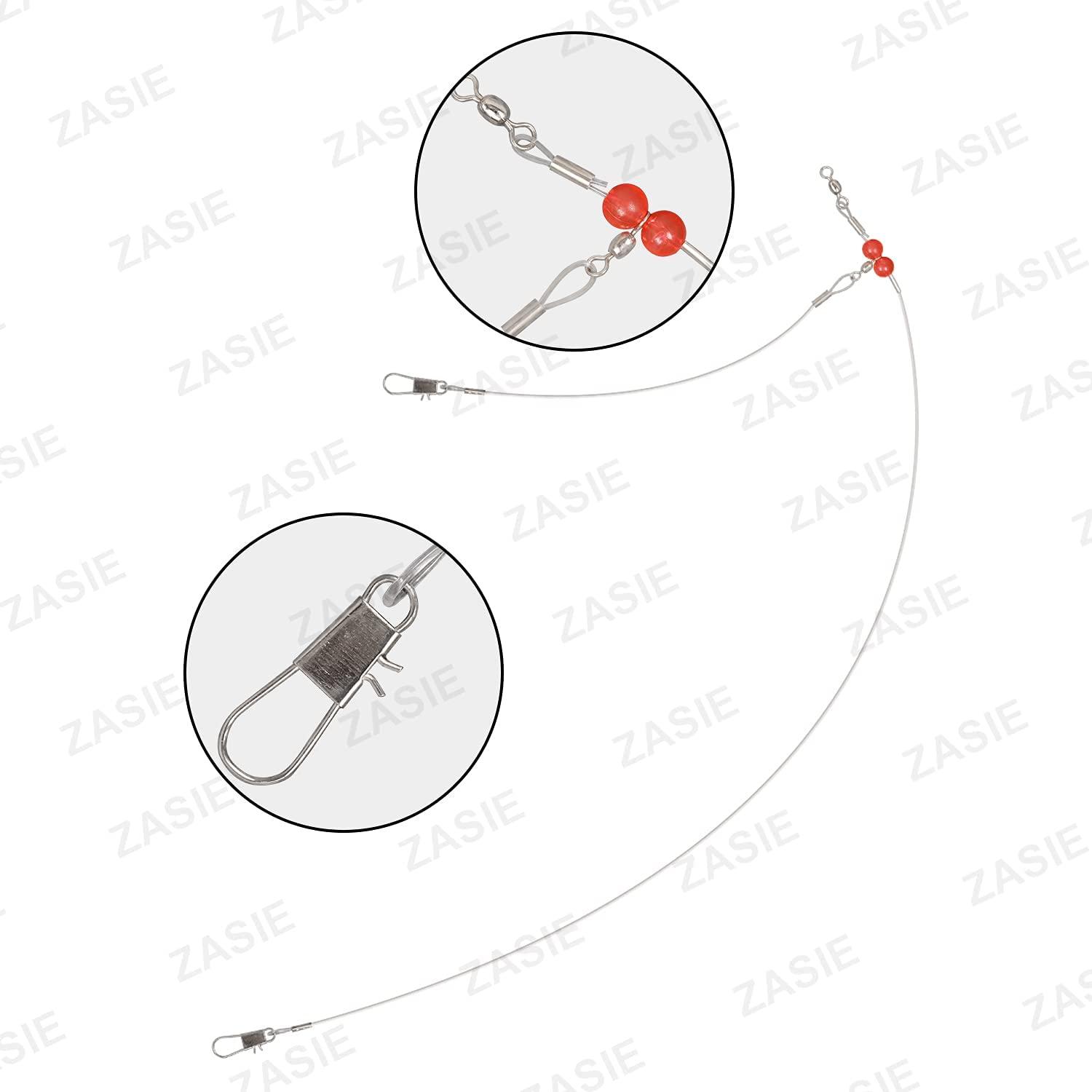 ZASIE Fishing Leaders 10 Pcs Wire Leaders for Freshwater/Saltwater