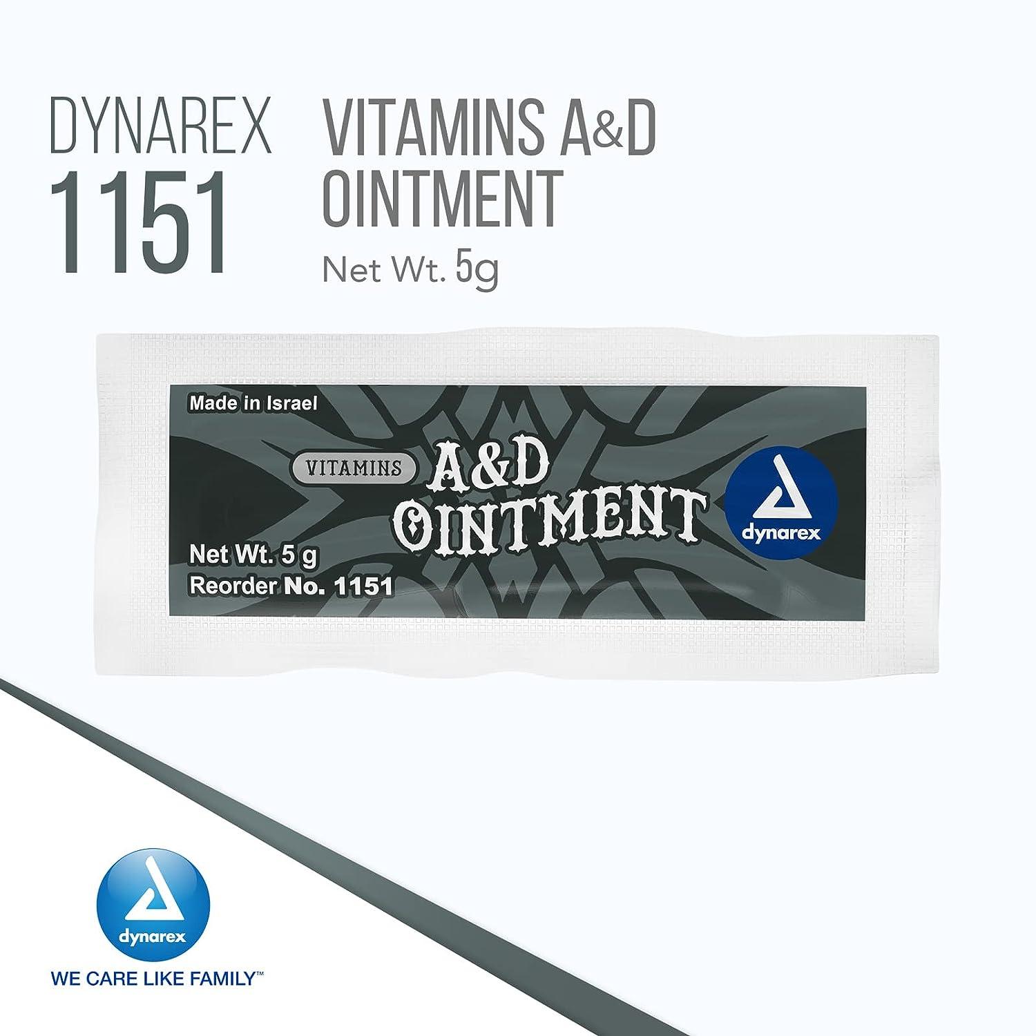 Dynarex Vitamins A&D Ointment Without Lanolin 144 Packets Vitamin A