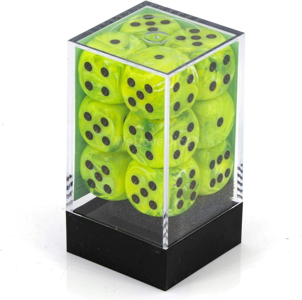 Juegos De Dados Chessex D6: Sombra Brillante Con Oro - Dado De Seis Caras De 16 Mm 12 Bloque De Da Chessex 792491679734 - Foto 3