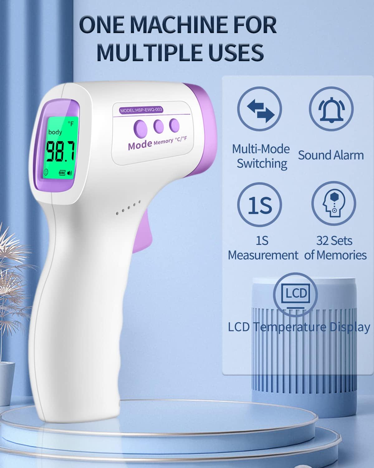 No-Touch Forehead Thermometer Digital Thermometer with Fever