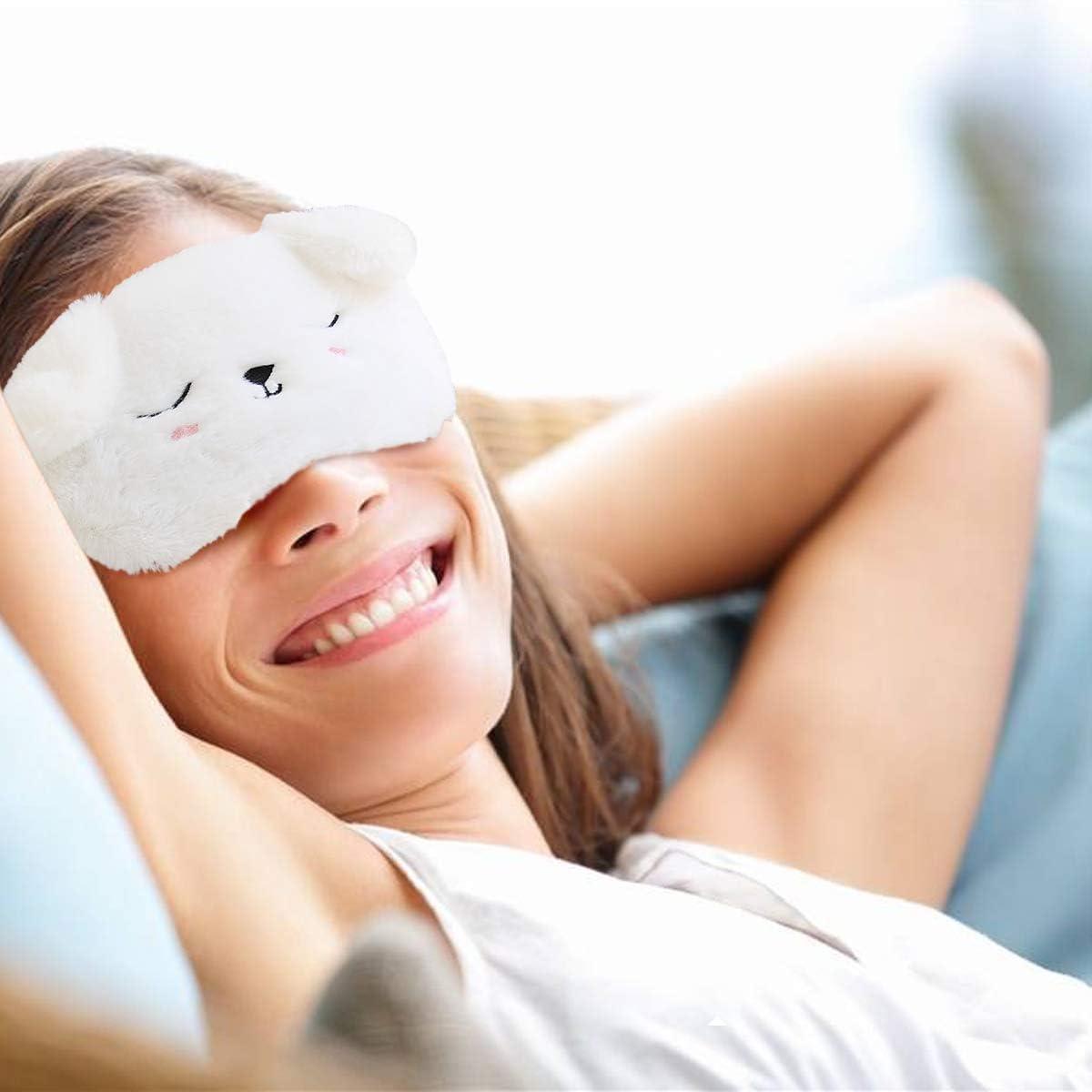 Homewins Plush & Silk Sleep Mask Ultra-Light Blocker for Women