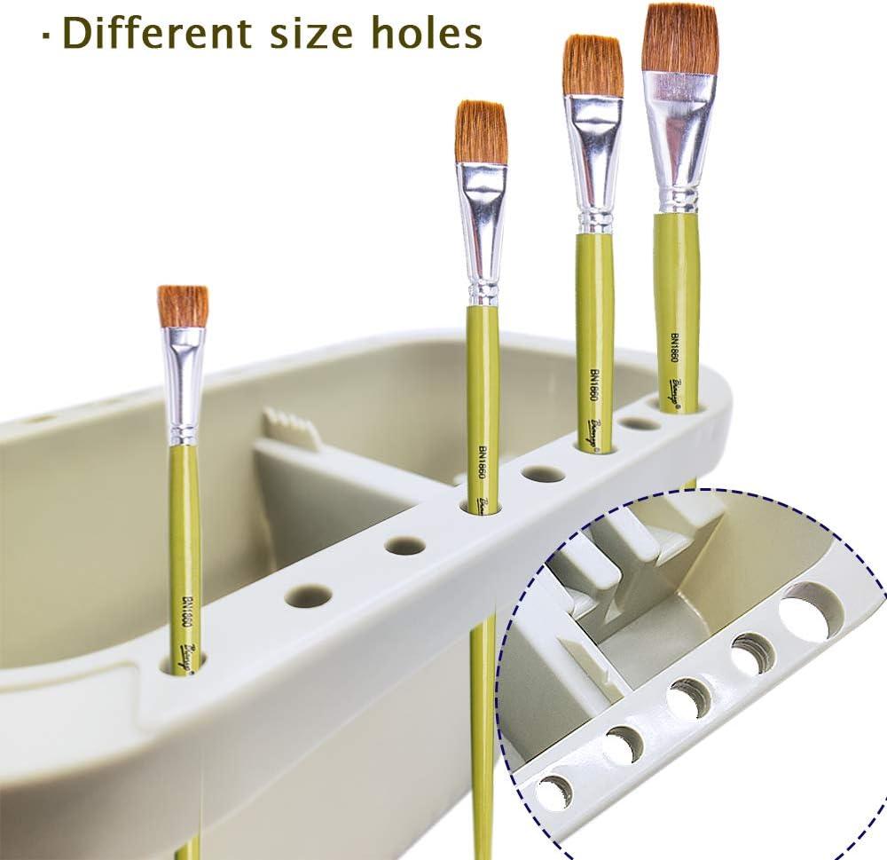Cshangzei Paint Brush Basin Plastic Paint Water Cup Brush Tub Multifunction Artist  Brush Washer with Brush Holder Palettes and Handle for Watercolor Outdoor  Indoor Painting