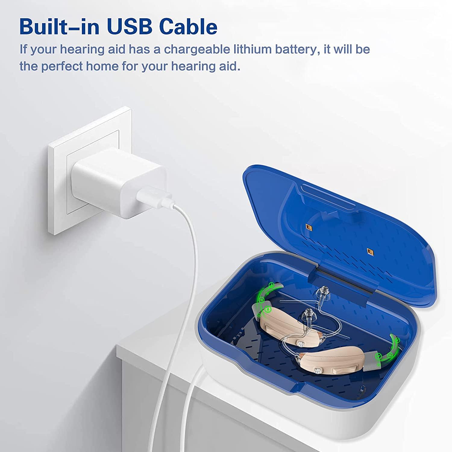 ROSA RUGOSA 3-in-1 Hearing Aid Dryer & Dehumidifier Kit - Removes Sweat