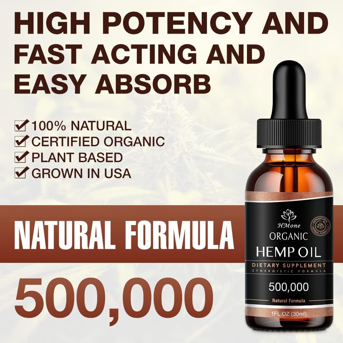 High Potency Hemp Oil 2 Pack 500, 000 Extra Strength Helps