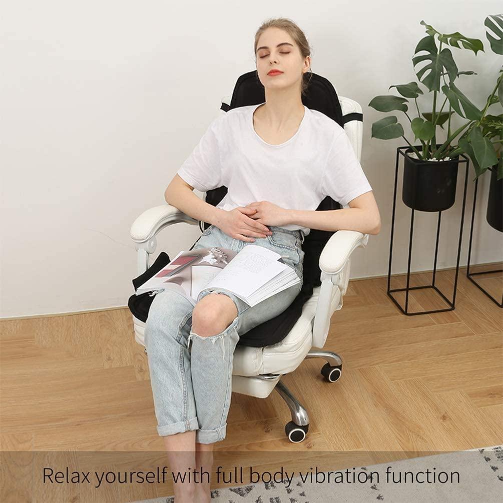 Vibration Back Massager Cushion with 10 Vibrating Nodes - Stress Relief for  Home and Office (Light Black) | Buy Now with Express International Delivery 