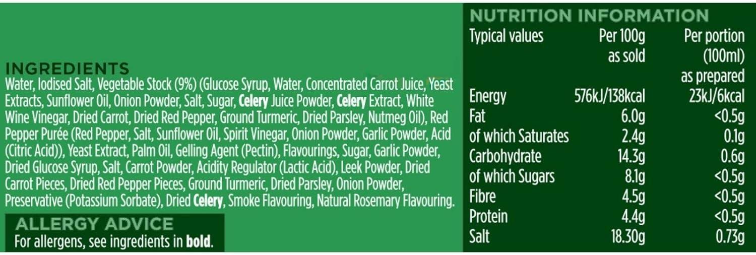 OXO Stock Pots Gluten Free Garden Vegetables With Parsley & Garlic 4 x 20 g (80 g)