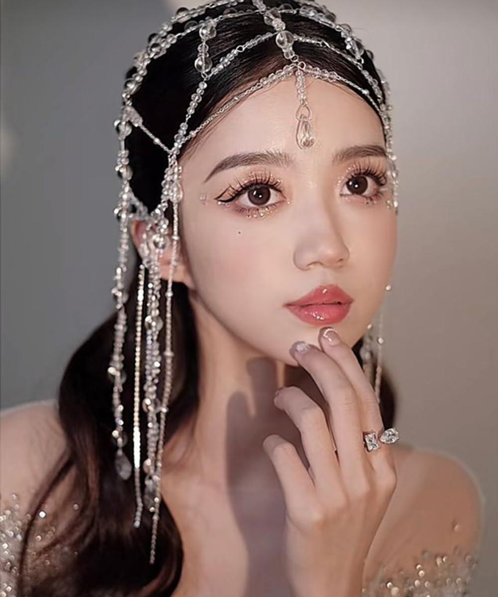 rhinestone cap headpiece