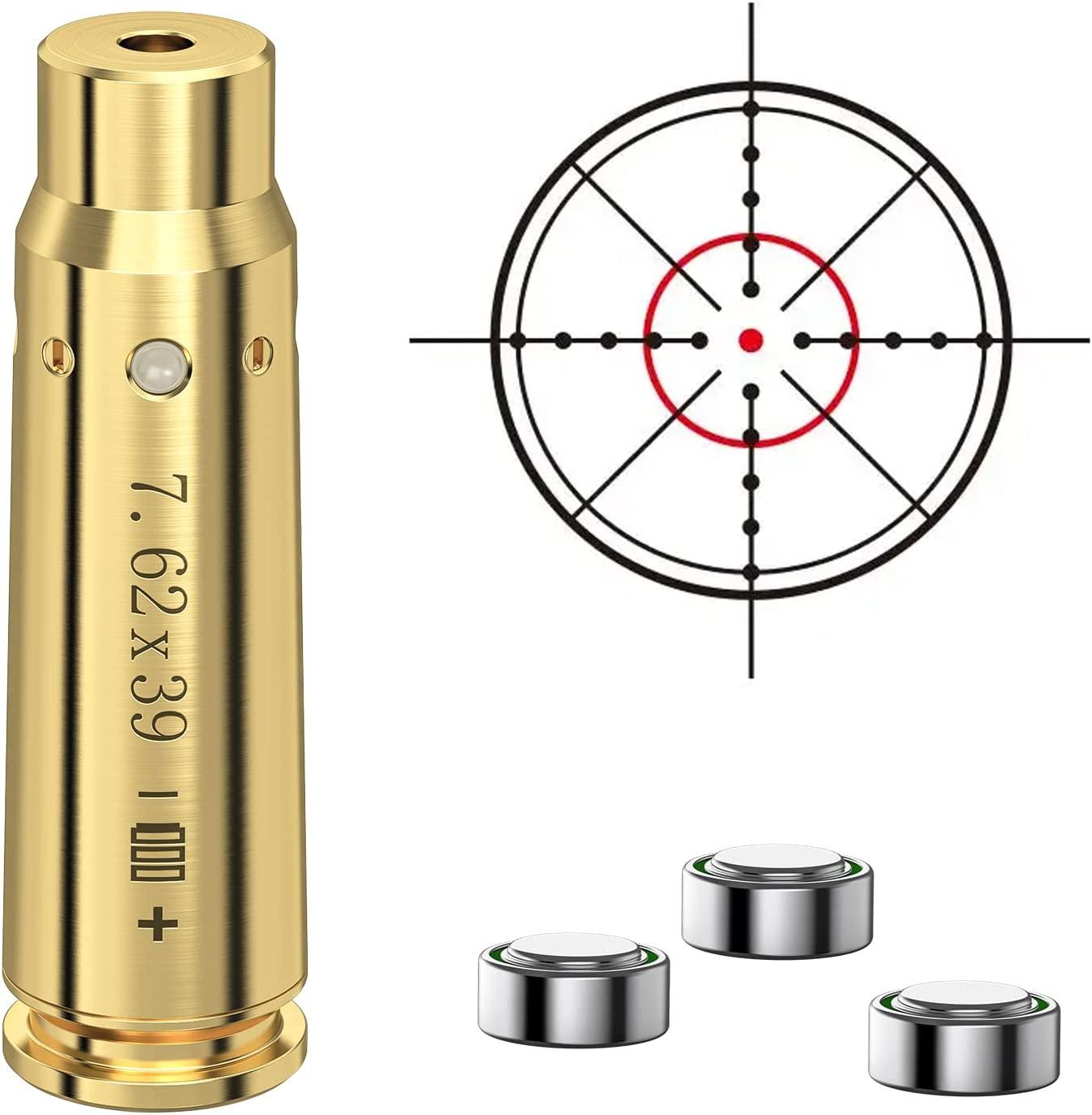 MidTen 7.62x39mm Bore Sight Red Dot Boresighters with Three Batteries