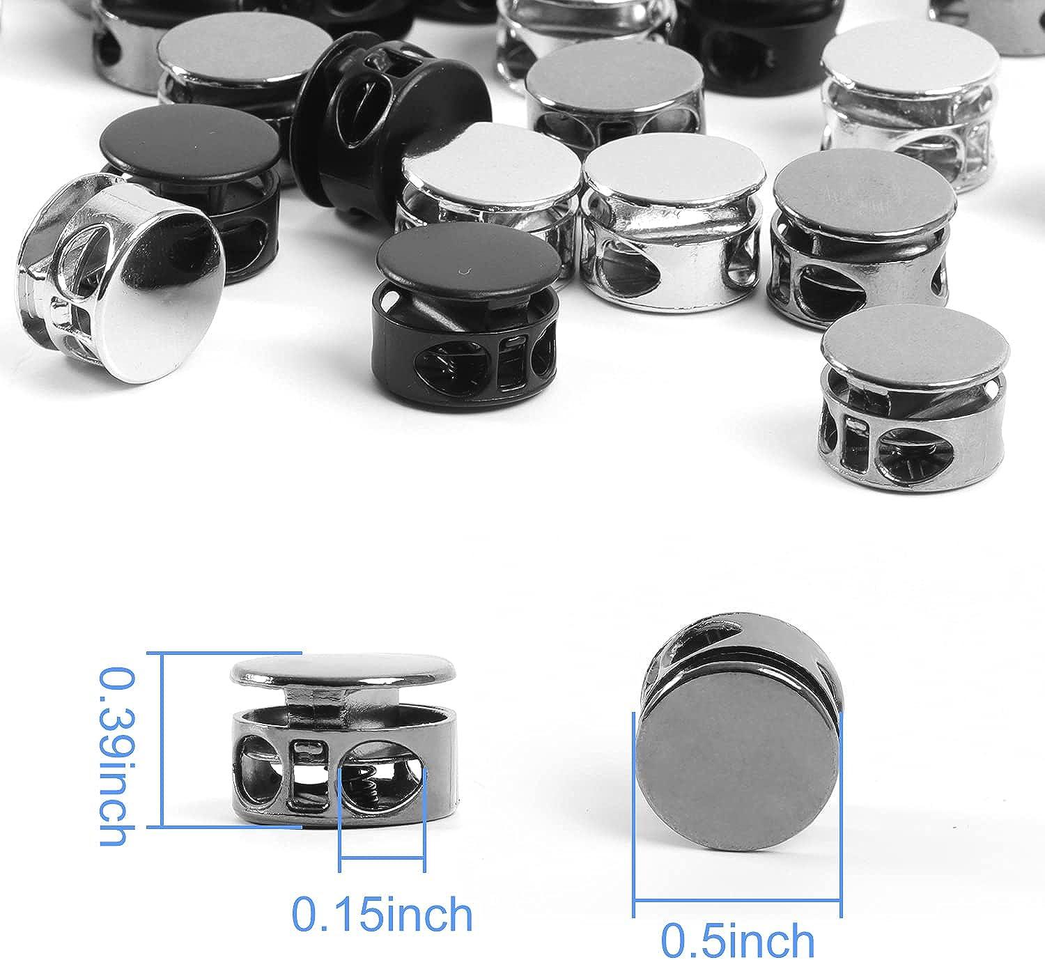 60pcs Cord Locks for Drawstrings Heavy Duty Metal Cord Lock Stopper ...