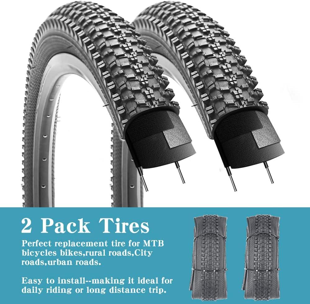 2 Pack 24x2. 125 Inch Cruiser Bike Tire White/black Wall Pair