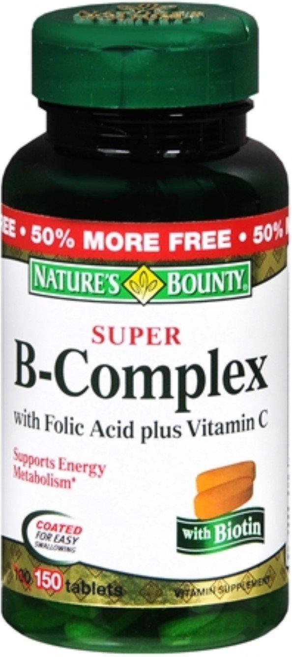 Nature's Bounty with Folic Acid Plus Vitamin C Tablets 150