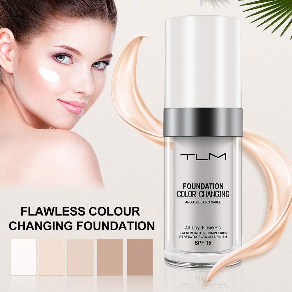 2 Pack TLM Foundation Makeup All-Day Flawless Color Changing
