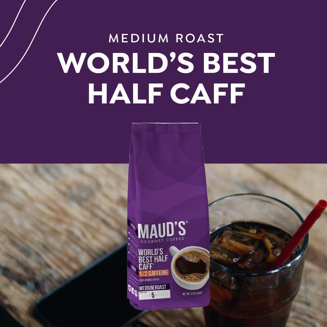 Maud's World's Best Half Caff Ground Coffee (Medium Roast Half Decaf