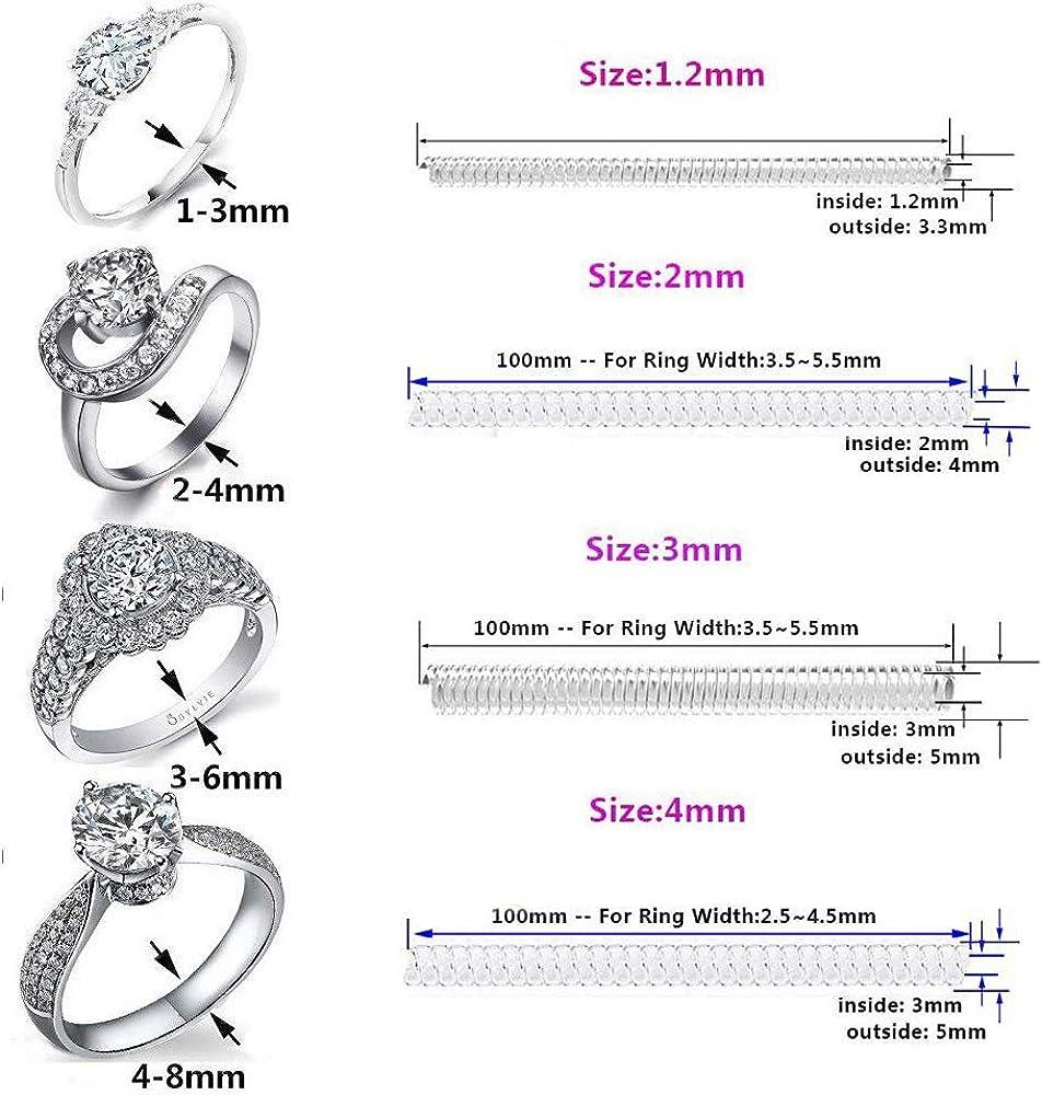  12 Pcs Ring Size Adjuster For Loose Rings Spiral Ring