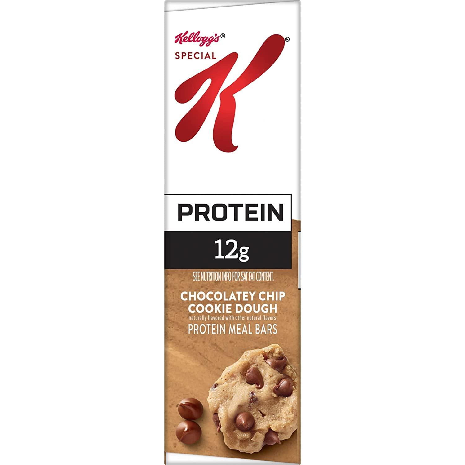 Kellogg's Special K Protein Bars, 12g Protein Snacks, Meal Replacement, Chocolatey Chip Cookie