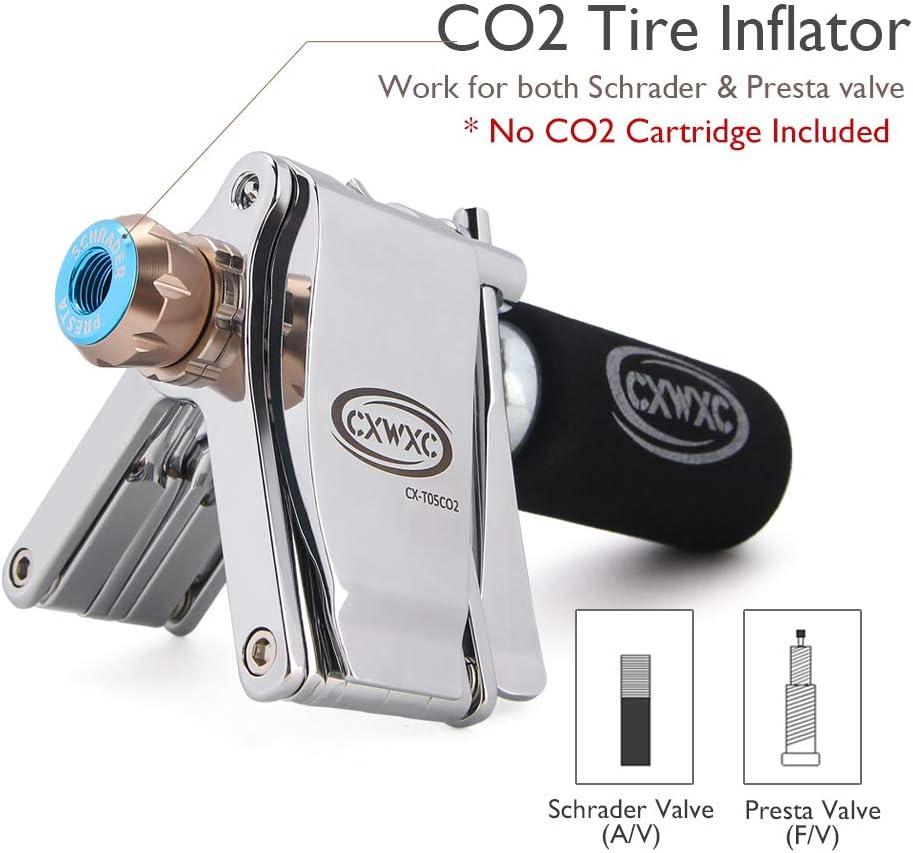 16-in-1 Bike Tool Multi-Tool Kit with CO2 Inflator Cycling