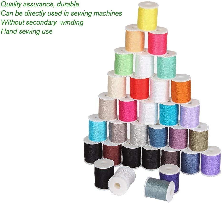 NEX Sewing Thread Kit Mini Spools and Bobbins for Sewing Machine Hand