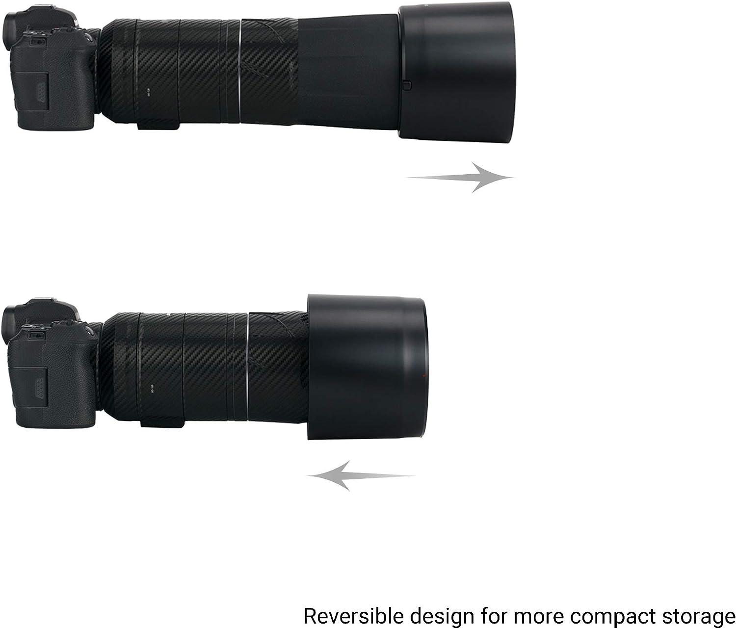 Reversible RF 800mm Lens Hood Shade for Canon RF 800mm f/11 is STM Lens on Canon EOS R