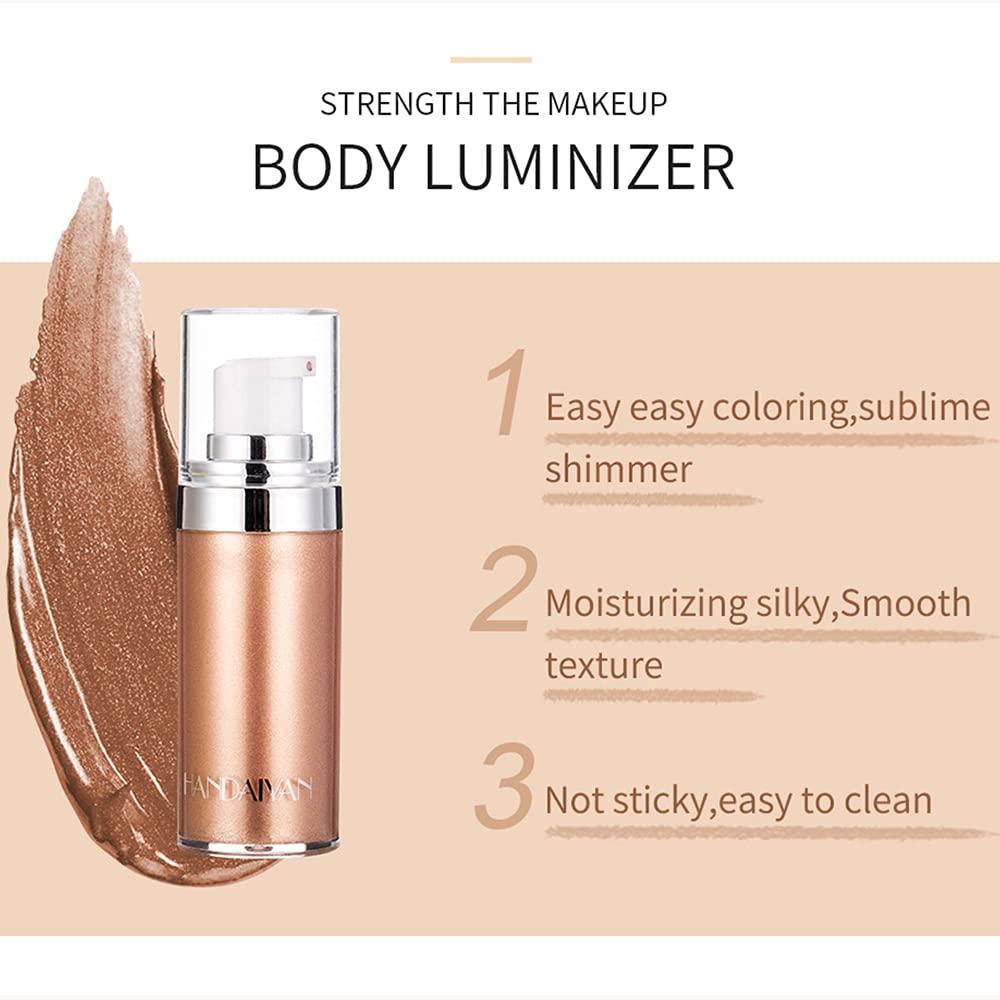 Yeweian Face Body Luminizer Liquid Highlighter Pearl White Shimmer