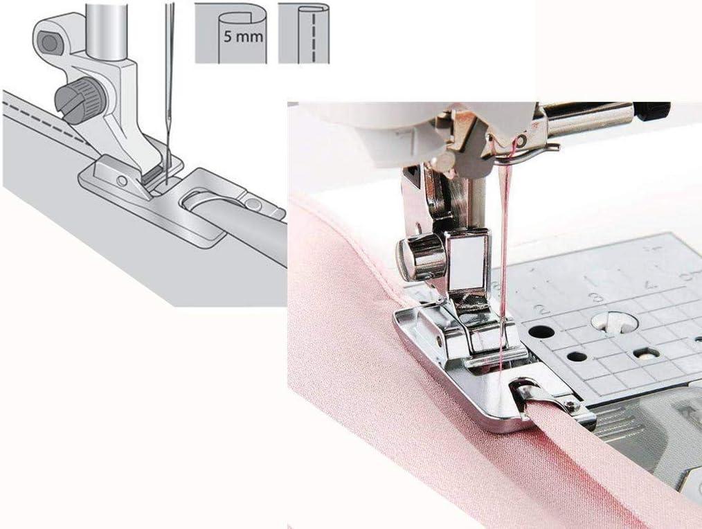 CKPSMS Marca - # KP-203 1 pezzi DOPPIA PIEGATURA PULITA FINITURA DRITTA HEMMING FOLDER ATTACCO Adatto per MACCHINA DA CUCIRE(Hem Size 3/8