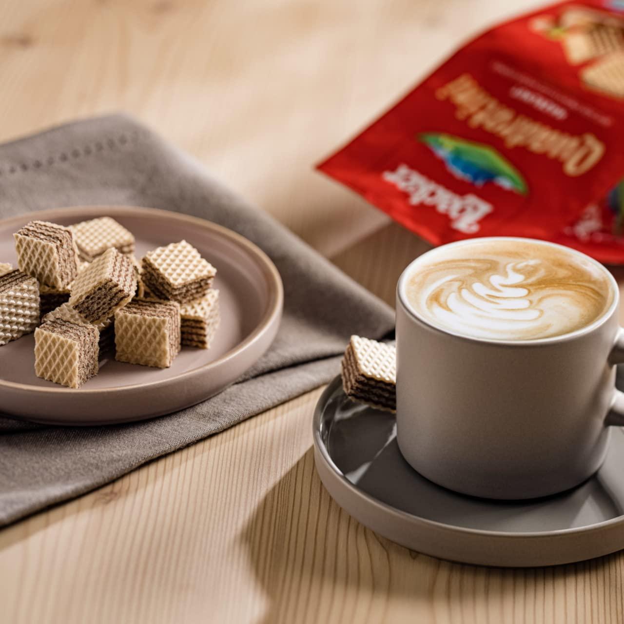 Loacker Quadratini Premium Hazelnut Wafer Cookies, 250g/8.82oz Hazelnut