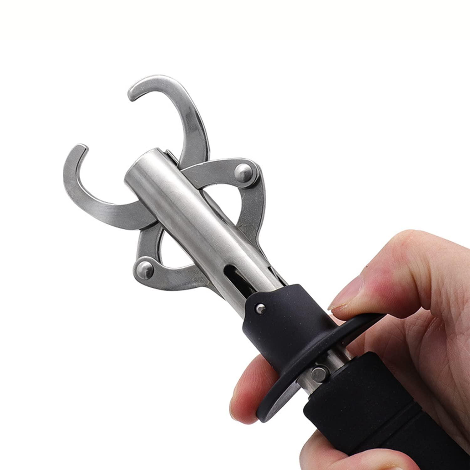Professional Fish Gripper with Scale Stainless Steel Fish Holder Grabber 33  Pound Fish Lip Grip Boga Grip Fishing Tool