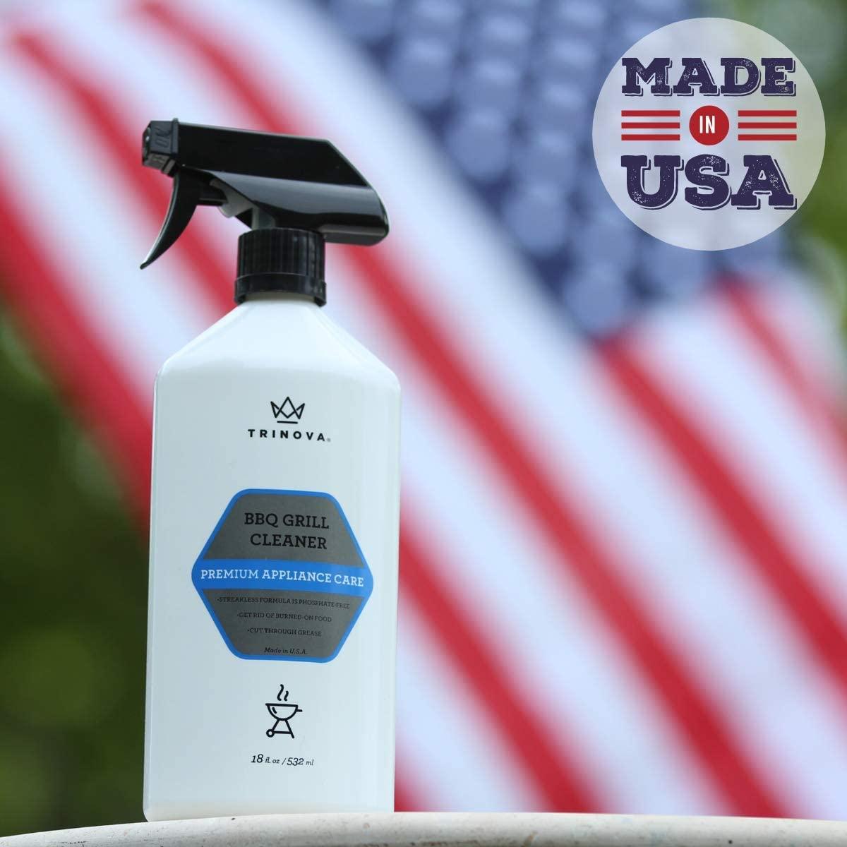 TriNova BBQ Grill Cleaning Spray Degreaser Cleaning Solution For