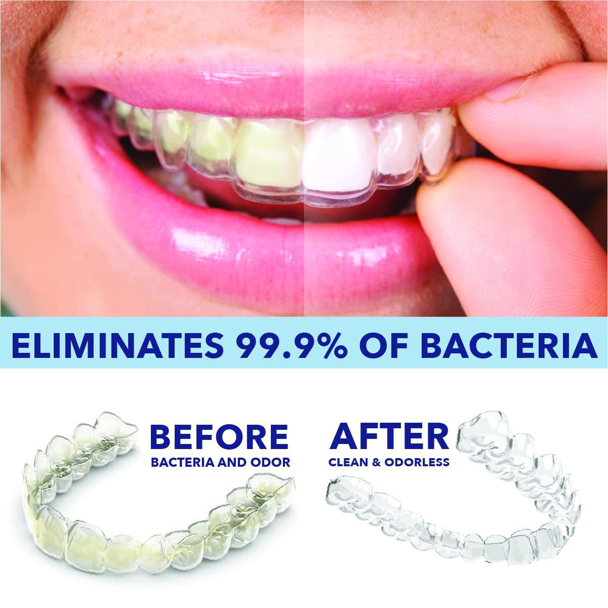 CUSTMBITE All Natural Dental Appliance Cleaner, Made in USA, Dentures, Retainers, & Mouthguards