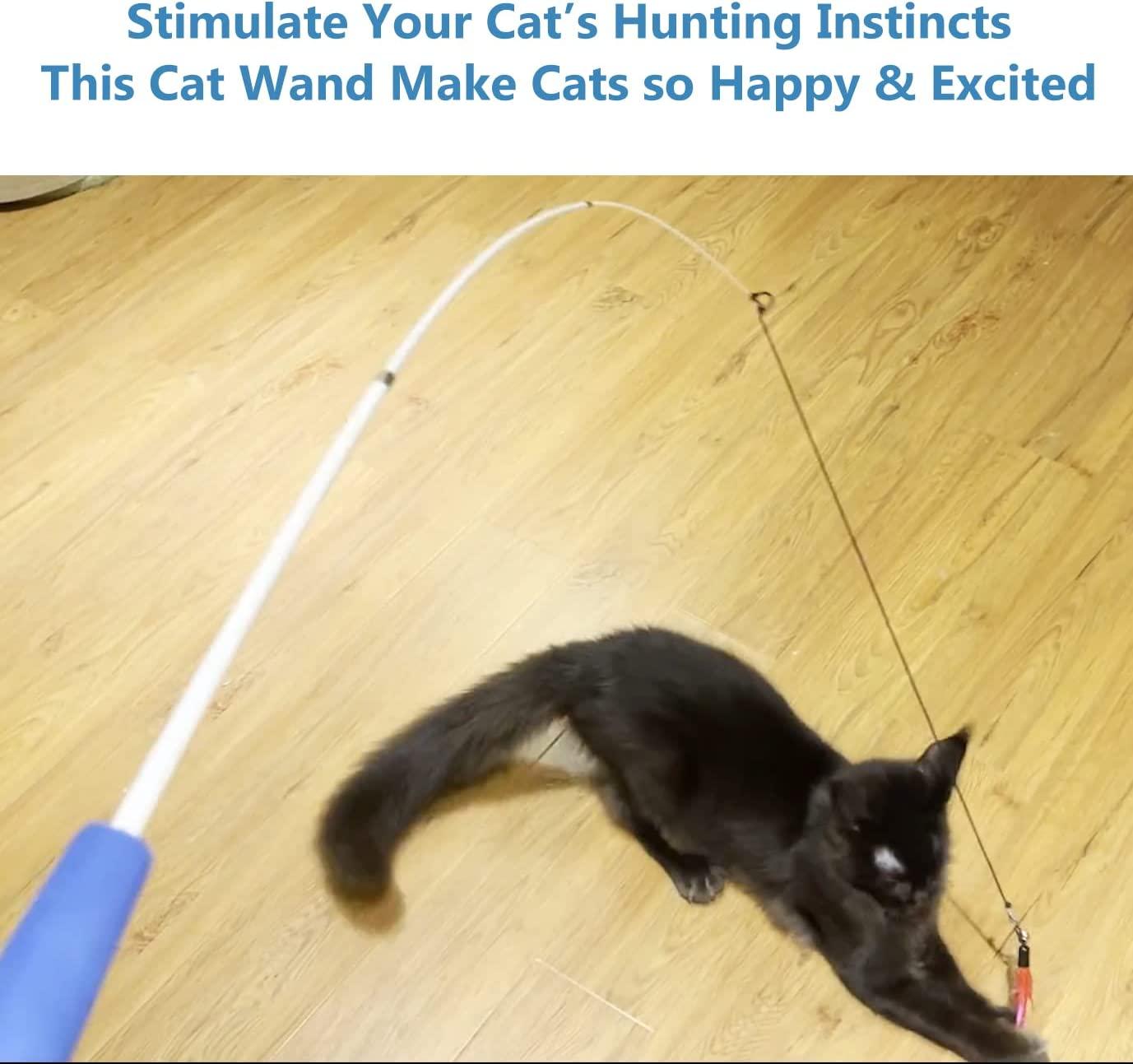 Cat Toys Kitten Toys, Interactive Cat Toy 2pcs Retractable Cat
