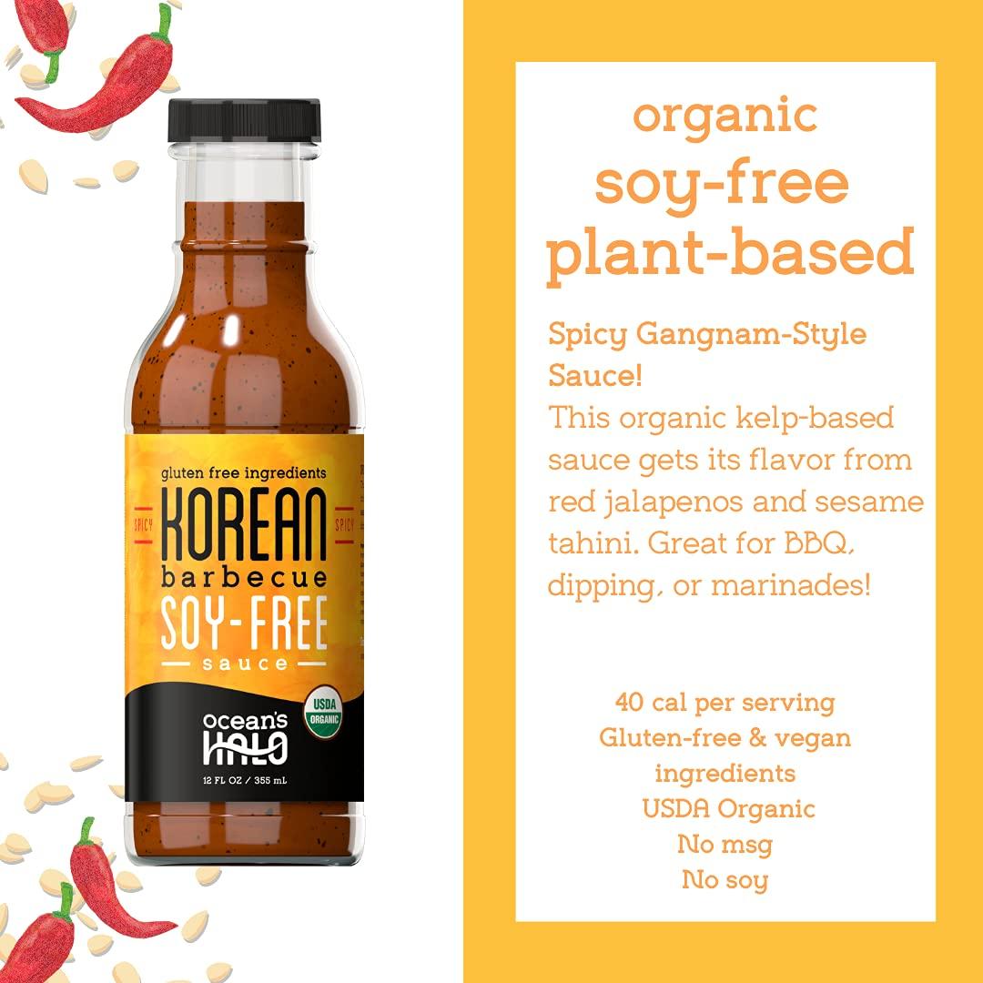 OCEANS HALO Organic Soy Free Korean BBQ Sauce, 12 FZ