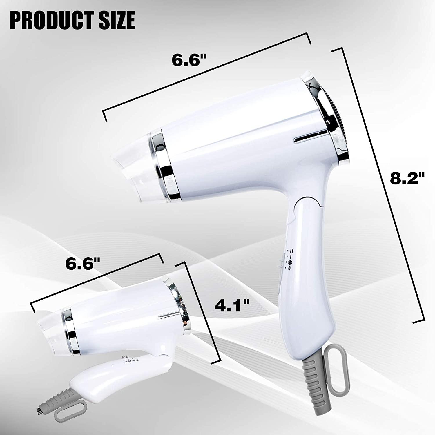 Lightweight Small Travel Blow Dryer Compact Hair Dryer with Folding